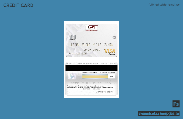 Beispielvorschau der Visa Classic Karte der Turkmenistan Turkmenbashi Bank